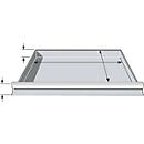 Drawers, for panel width 995 mm, H 100 mm, D 400 mm, light silver